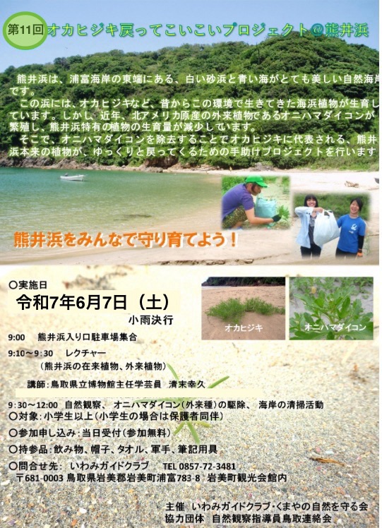 第11回オカヒジキ戻ってこいこいプロジェクト開催予告